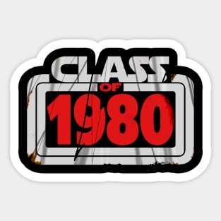 Class Of 1980 (Distressed) Sticker